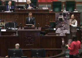 Miniatura: "Happening" w Sejmie. Sachajko: Pani...