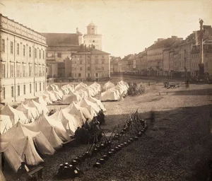 Miniatura: Hymn na cześć cara i pieśń kościelna. Mają...